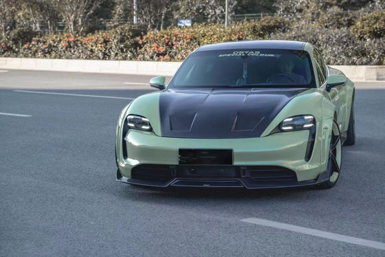 New Product for Porsche Taycan Carbon Fiber  Body Kit  Taycan Wide Bodyki Front Shovel Side Skirt Spoiler Diffuser