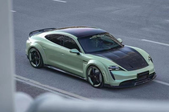 New Product for Porsche Taycan Carbon Fiber  Body Kit  Taycan Wide Bodyki Front Shovel Side Skirt Spoiler Diffuser