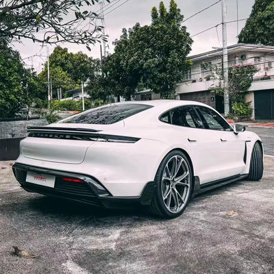 For Porsche Taycan Carbon Fibre Body Kit Taycan Upgrade Tech Style Carbon Fiber Front Lip Diffuser Spoiler Side Skirt Body Kit