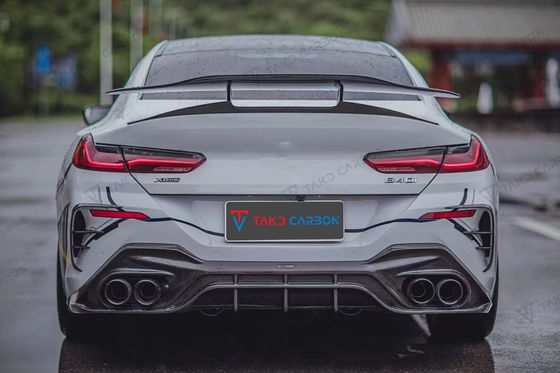 Auto Parts for BMW 8 Series G14 G15 G16 840i Carbon Fiber Body Kit 840i  Carbon Fiber Front Scoop Diffused Spoiler Side Skirt