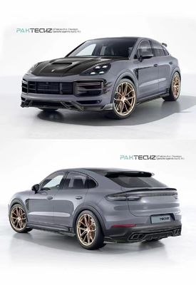 For Porsche Cayenne Carbon Fiber Body Kit Cayenne Carbon Fiber Front Lip Diffuser Spoiler Top Wing Hood Side Skirt