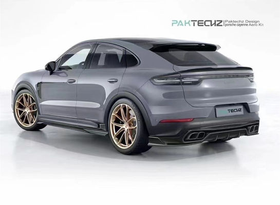 For Porsche Cayenne Carbon Fiber Body Kit Cayenne Carbon Fiber Front Lip Diffuser Spoiler Top Wing Hood Side Skirt