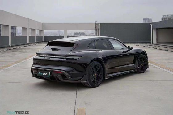 Dry Carbon Fiber Carbon Fibre Body Kit for Porsche Taycan Taycan Upgrade PAKTECHZ Style Front Shovel Diffuser Spoiler Body Kit