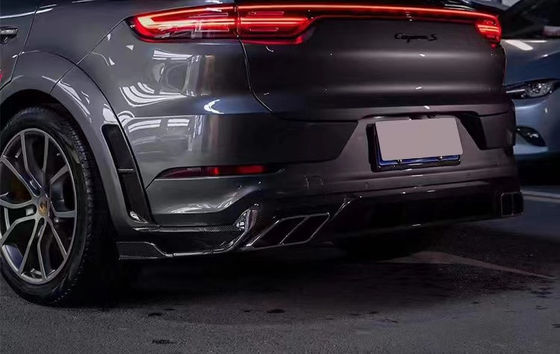 For Porsche Cayenne Carbon Fiber Wide Body Kit  Cayenne Upgrades MSY-style Carbon Fiber Front Lip Diffuser Spoiler Hood