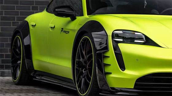 For Porsche Taycan Wide-body Kit Taycan Upgrades PD-style Carbon Fiber Front Lip Diffuser Spoiler Side Skirt Wheel Arch