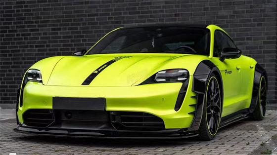 For Porsche Taycan Wide-body Kit Taycan Upgrades PD-style Carbon Fiber Front Lip Diffuser Spoiler Side Skirt Wheel Arch