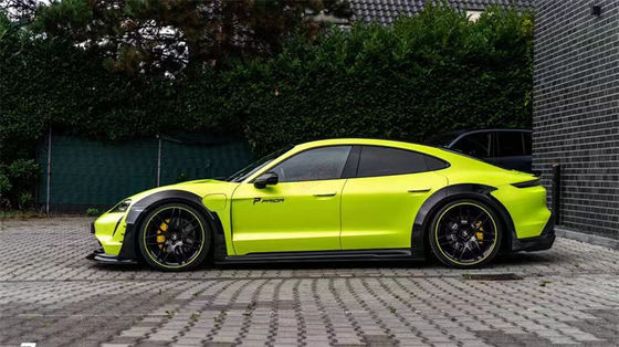 For Porsche Taycan Wide-body Kit Taycan Upgrades PD-style Carbon Fiber Front Lip Diffuser Spoiler Side Skirt Wheel Arch