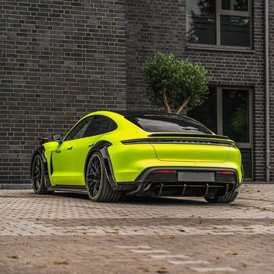 For Porsche Taycan Wide-body Kit Taycan Upgrades PD-style Carbon Fiber Front Lip Diffuser Spoiler Side Skirt Wheel Arch