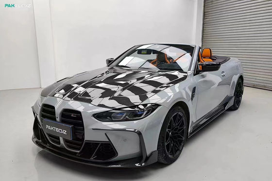 For BMW G80 G82M3 M4 Carbon Fiber Body Kit G80 G82M3 M4 Upgraded Paktechz Style Front Lip Diffuser Spoiler Hood
