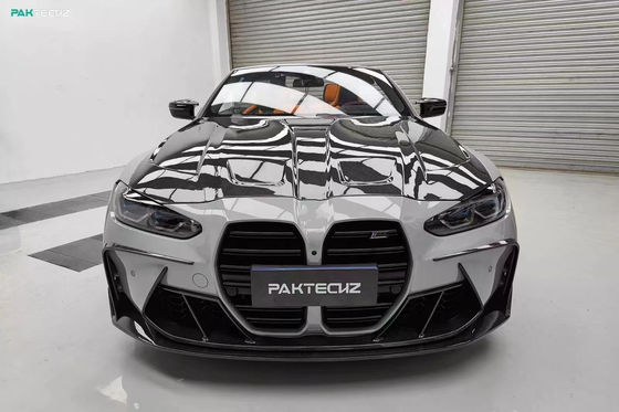 For BMW G80 G82M3 M4 Carbon Fiber Body Kit G80 G82M3 M4 Upgraded Paktechz Style Front Lip Diffuser Spoiler Hood