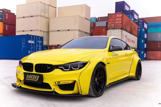 LB Wide-body Kit for BMW M4 F82 Wide-body Kit M4 F82 Upgraded LB Style Front Lip Diffuser Spoiler Carbon Fiber Body Kit