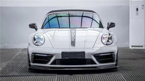 For Porsche 992s Carbon Fiber Body Kit 992s AE Style Dry Carbon Fiber Front Lip Diffuser Spoiler Side Skirt