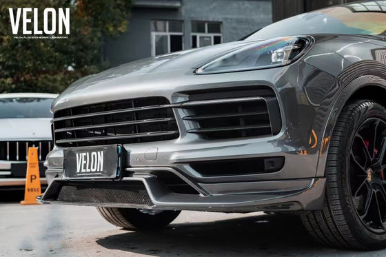 Replacement 2019 Porsche Cayenne Body Kit Side Skirts Dry Carbon Fiber Diffuser Spoiler