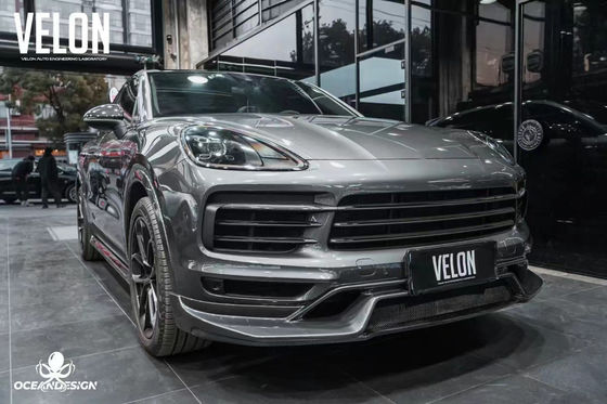 Replacement 2019 Porsche Cayenne Body Kit Side Skirts Dry Carbon Fiber Diffuser Spoiler