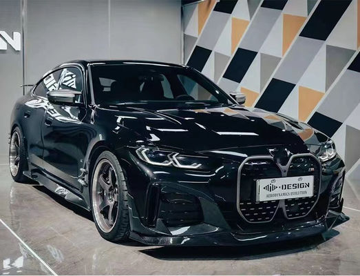 For BMW I4 Carbon Fiber Body Kit I4 Carbon Fiber Front Lip Diffuser Spoiler Side Skirt Hood I4 Body Kit