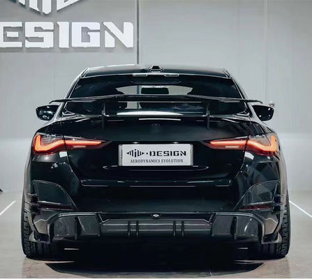 For BMW I4 Carbon Fiber Body Kit I4 Carbon Fiber Front Lip Diffuser Spoiler Side Skirt Hood I4 Body Kit