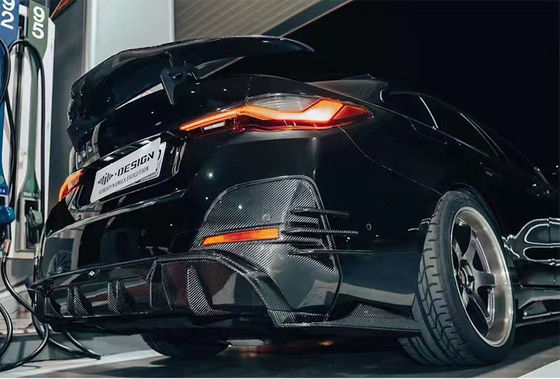For BMW I4 Carbon Fiber Body Kit I4 Carbon Fiber Front Lip Diffuser Spoiler Side Skirt Hood I4 Body Kit