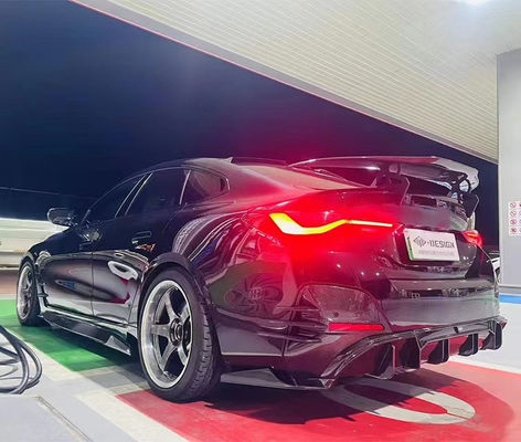 For BMW I4 Carbon Fiber Body Kit I4 Carbon Fiber Front Lip Diffuser Spoiler Side Skirt Hood I4 Body Kit