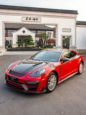 MSY Panamera 971 Body Kit Red Carbon Fiber Replace Front Bumper Spoiler Widebody Kit