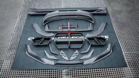 For BMW G80 G82 M3 M4 Carbon Fiber Body Kit G80 G82 M3 M4 Upgraded AE Style Front Lip Diffuser Spoiler Side Skirt Body Kit