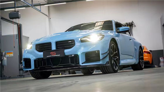 For BMW M2 G87 Carbon Fiber Body Kit M2 G87 Upgraded AE Style Carbon Fiber Front Lip Diffuser Spoiler Body Kit