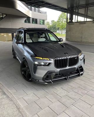 For BMW X7 Carbon Fiber Body Kit X7 Upgraded LD-style Carbon Fiber Front Lip Diffuser Spoiler Hood Body Kit