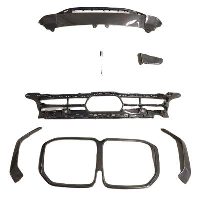 For BMW X7 Carbon Fiber Body Kit X7 OEM Style Carbon Fiber Front Lip Diffuser Large Light Shade Body Kit
