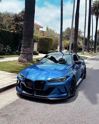 4 Coupe Bmw M3 Body Kit Blue Replace Front GEEX Style Front  Bumper Fenders