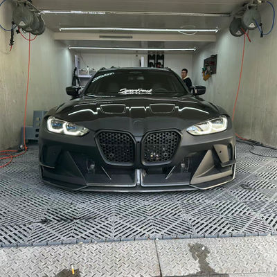 4 Coupe Bmw M3 Body Kit Blue Replace Front GEEX Style Front  Bumper Fenders