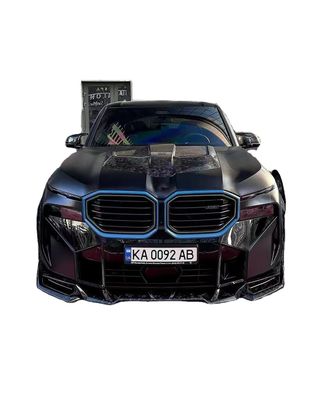 XM Bmw Wide Body Kit Carbon Fiber Front Lip Spoiler Black Bmw Side Skirt Wheel Arch
