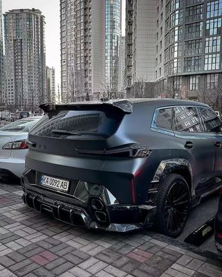 XM Bmw Wide Body Kit Carbon Fiber Front Lip Spoiler Black Bmw Side Skirt Wheel Arch
