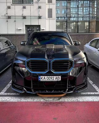 XM Bmw Wide Body Kit Carbon Fiber Front Lip Spoiler Black Bmw Side Skirt Wheel Arch