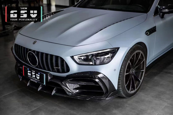 For Mercedes AMG GT50 53 63 Carbon Fiber Body Kit AMG GT50 53 63 Upgraded Top Style Carbon Fiber Front Lip Diffuser Spoiler
