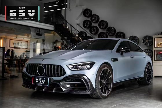 For Mercedes AMG GT50 53 63 Carbon Fiber Body Kit AMG GT50 53 63 Upgraded Top Style Carbon Fiber Front Lip Diffuser Spoiler