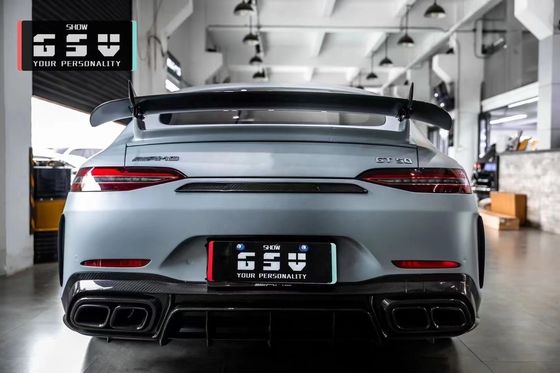 For Mercedes AMG GT50 53 63 Carbon Fiber Body Kit AMG GT50 53 63 Upgraded Top Style Carbon Fiber Front Lip Diffuser Spoiler