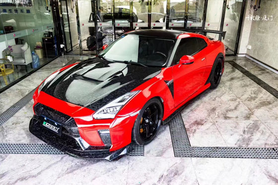 For Nissan GTR Body Kit  GTR R35 Upgrades the VARIS-style Carbon Fiber Front and Rear Bumper Spoiler Body Kit