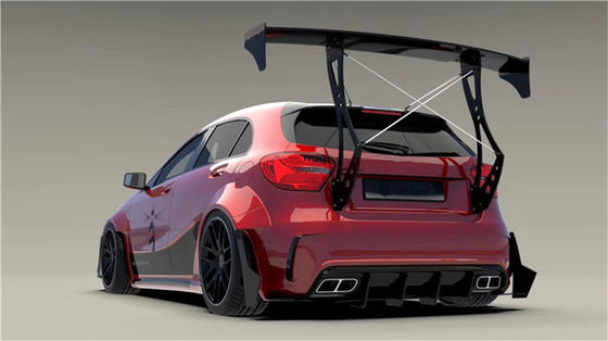 For Mercedes AMG A45 Carbon Fiber Body Kit  A45 Upgraded Top Style Front Shovel Diffuser Spoiler Wide-body Kit