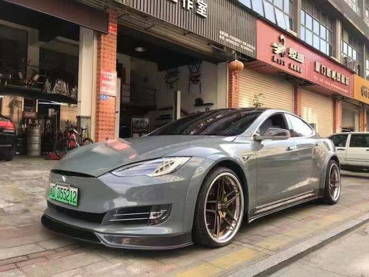 Selling  Model S  Carbon Fiber Body Kit for Model S Wide Bodyki Carbon Fiber Front Shovel Rear Diffuser Spoiler