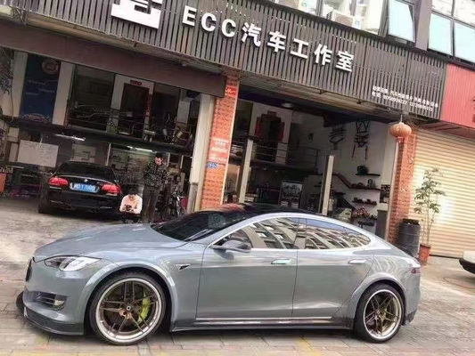 Selling  Model S  Carbon Fiber Body Kit for Model S Wide Bodyki Carbon Fiber Front Shovel Rear Diffuser Spoiler