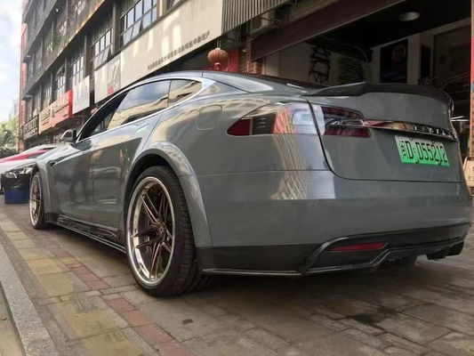 Selling  Model S  Carbon Fiber Body Kit for Model S Wide Bodyki Carbon Fiber Front Shovel Rear Diffuser Spoiler