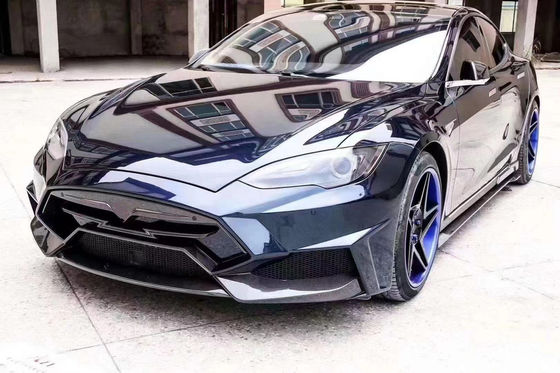 Selling Model S Body Kit Carbon Fiber Front and Rear Bumper Side Skirts Spoiler for Tesla Model S