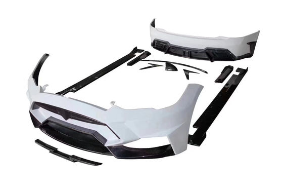 Selling Model S Body Kit Carbon Fiber Front and Rear Bumper Side Skirts Spoiler for Tesla Model S