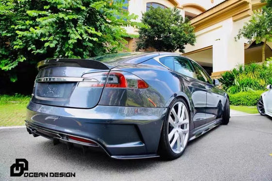 For tesla Model S Body Kit  MODEL S Upgraded PD-style Front and Rear Bumper Spoiler Body Kits