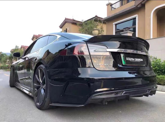 For tesla Model S Body Kit  MODEL S Upgraded PD-style Front and Rear Bumper Spoiler Body Kits