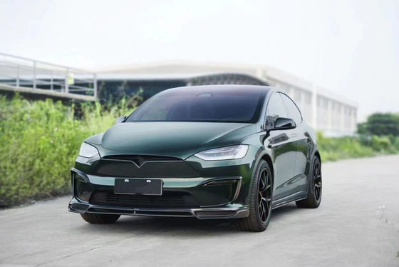 CMST Tesla Model X Body Kit Dark Green Tesla Widebody Kit 2023 Front Lip Diffuser
