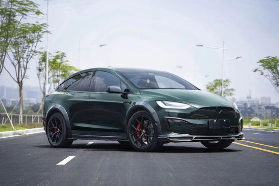 CMST Tesla Model X Body Kit Dark Green Tesla Widebody Kit 2023 Front Lip Diffuser