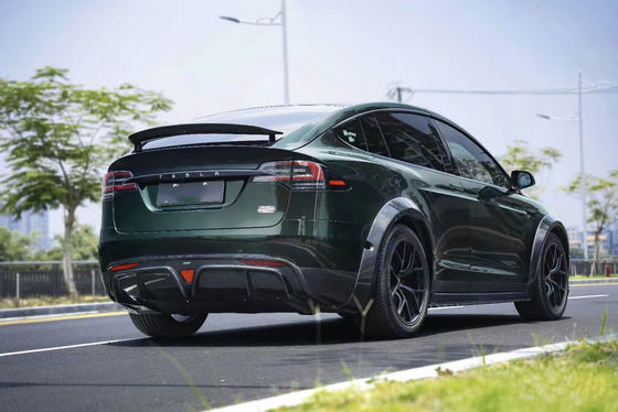 CMST Tesla Model X Body Kit Dark Green Tesla Widebody Kit 2023 Front Lip Diffuser