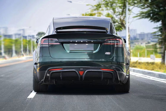 CMST Tesla Model X Body Kit Dark Green Tesla Widebody Kit 2023 Front Lip Diffuser