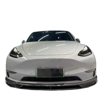 Bright White Model Y Widebody Customized Rear Diffuser Bumper Dry Carbon Fiber