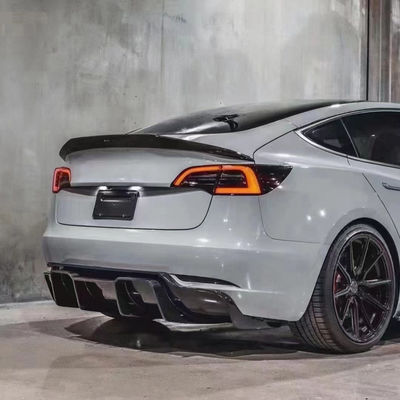 2017 - 2019 MODEL 3 Body Kit Tesla Front Shovel Rear Diffuser Spoiler 180mm